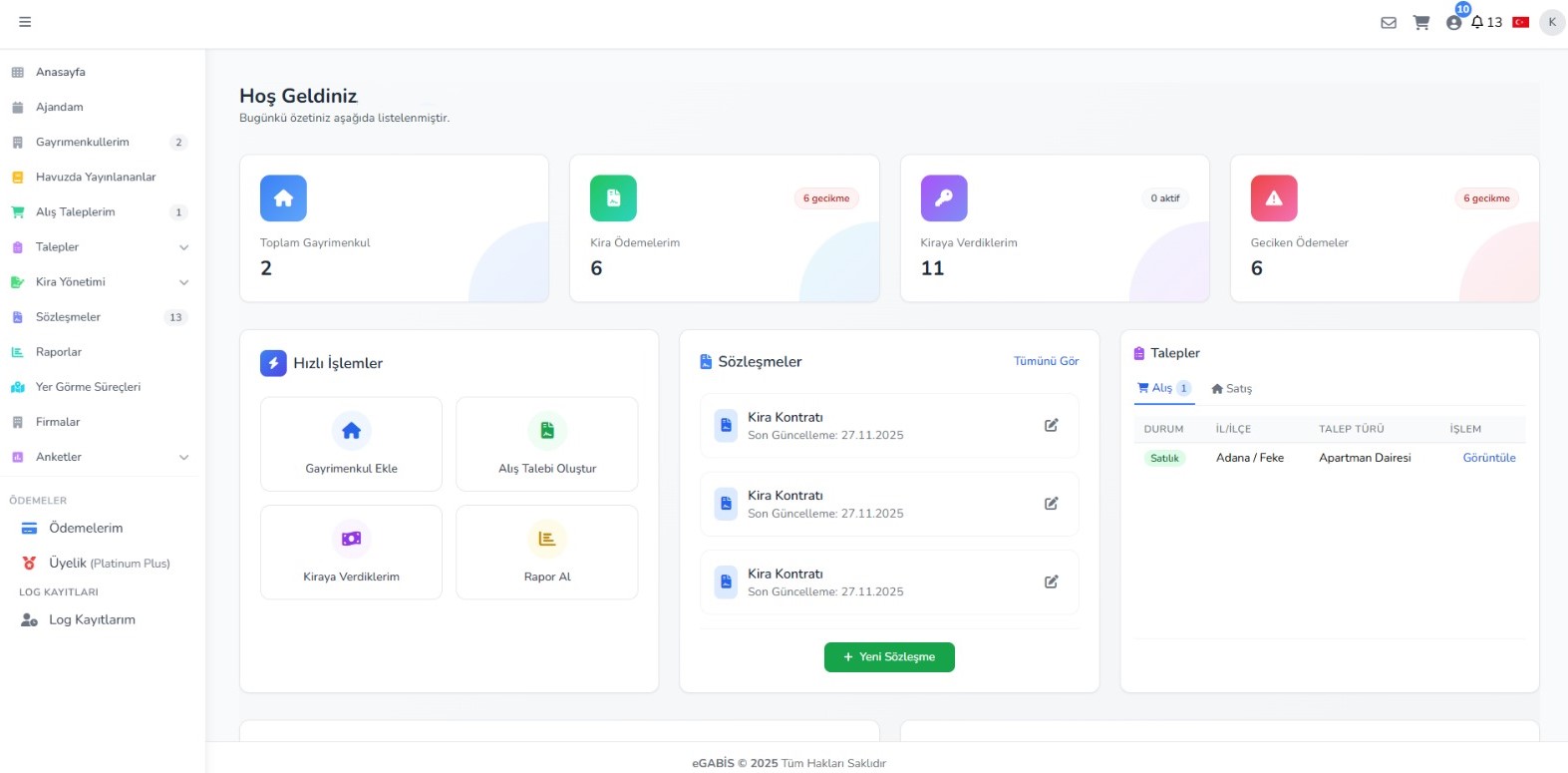 EGABİS Ekran Görüntüsü